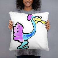 Basic Pillow, with "Birdhead" aka "Sleepyhead" on the front and back - Waldo Fashion