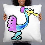 Basic Pillow, with "Birdhead" aka "Sleepyhead" on the front and back - Waldo Fashion