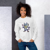 Unisex Sweatshirt, Men's Sweatshirt, Women's Sweatshirt, Shadow Cat front, Size: S M L XL 2XL 3XL - Waldo Fashion